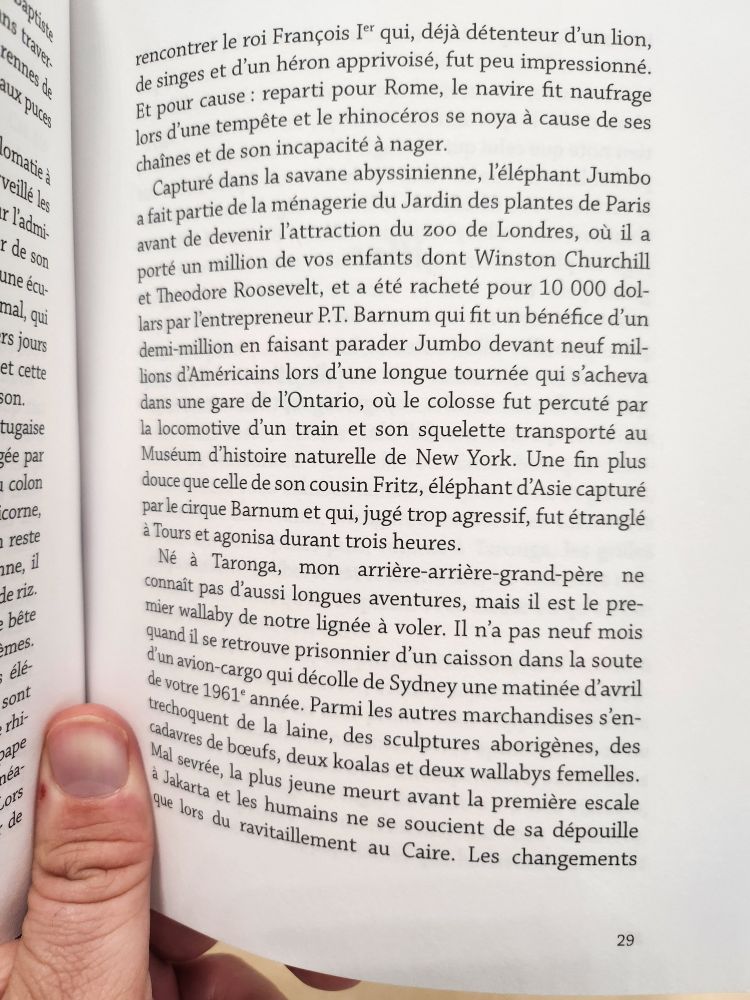 Page 29 avec la mention de l’exécution de Fritz l’éléphant à Tours 