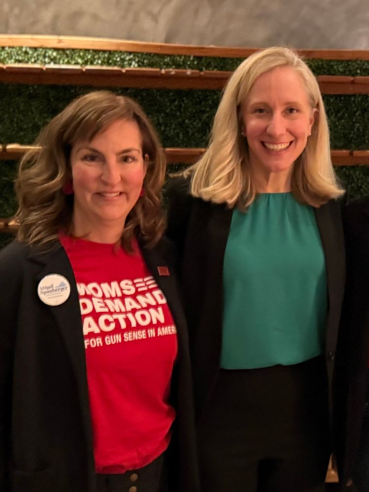 Moms Demand Action for Gun Sense in America volunteer with Virginia gubernatorial candidate Abigail Spanberger