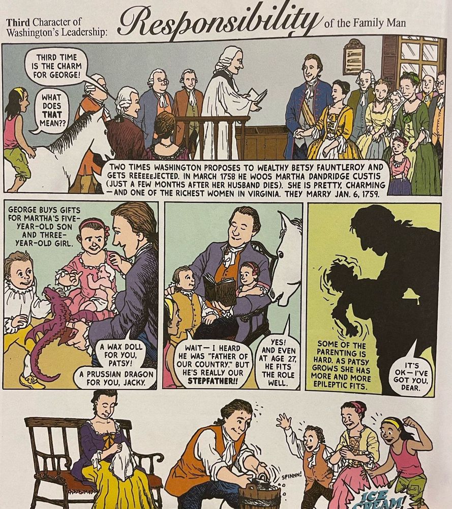 Graphic history/comic book about George Washington as "the Family Man"