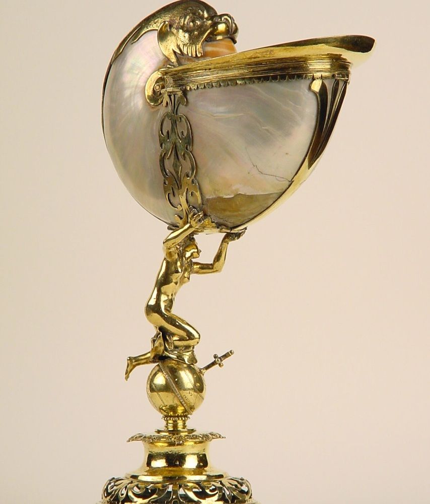 📸 Nautilusbeker, nautilusschelp en verguld zilver, ca 1610, collectie Rijksmuseum Twenthe