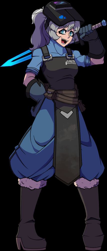 Older render of blacksmith character luna from my work in progress comic "Phantom Light"