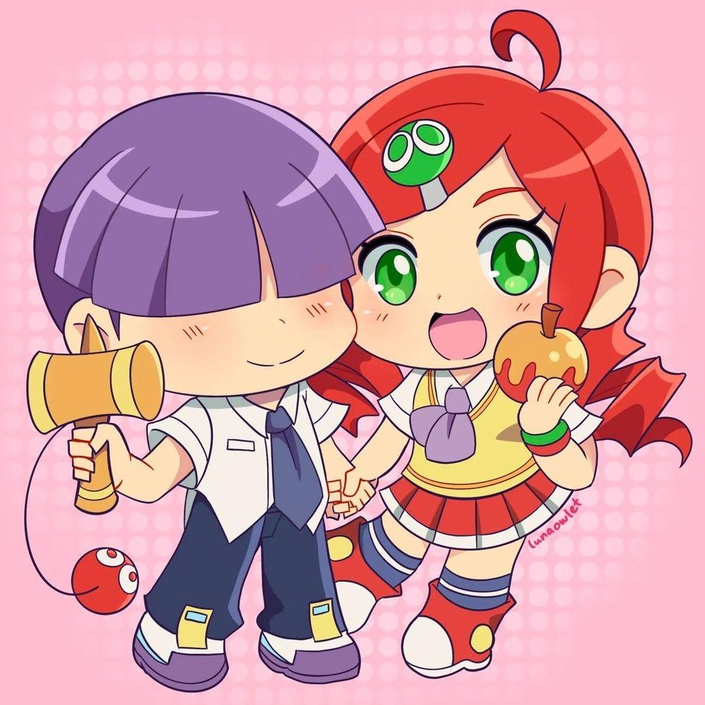 Maguro and Ringo from Puyo Puyo