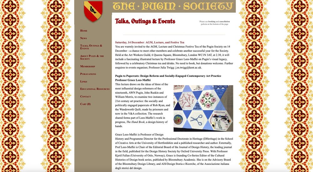 The Pugin Society webpage for forthcoming events features a summary of my lecture for the Society's AGM. 