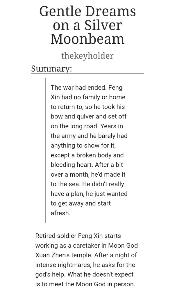 Summary of Gentle Dreams on a Silver Moonbeam