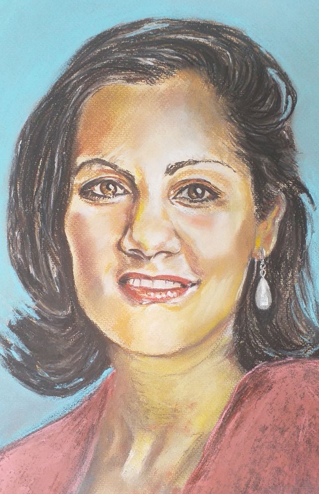 Portrait in pastels 