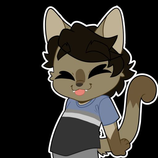 A sticker of me smiling with my tongue out