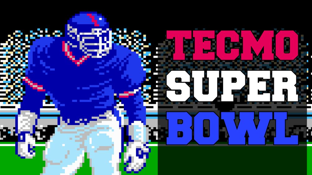 A thumbnail featuring an 8-bit Lawrence Taylor and the title "Tecmo Super Bowl."