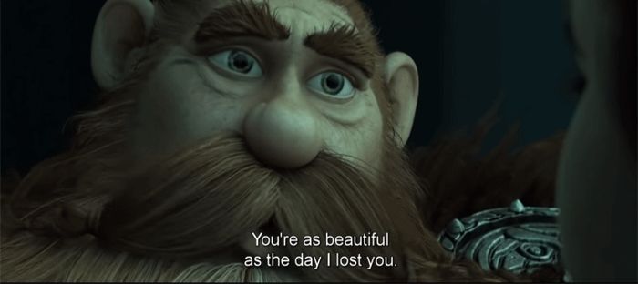 Stoick the Vast from How to Train Your Dragon 2 saying "You're as beautiful as the day I lost you."