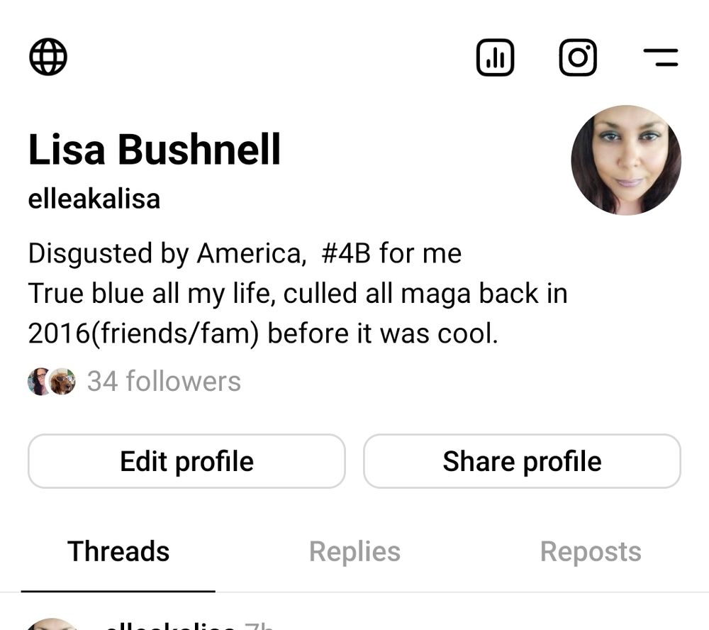 Also on threads, here's my profile. Elleakalisa