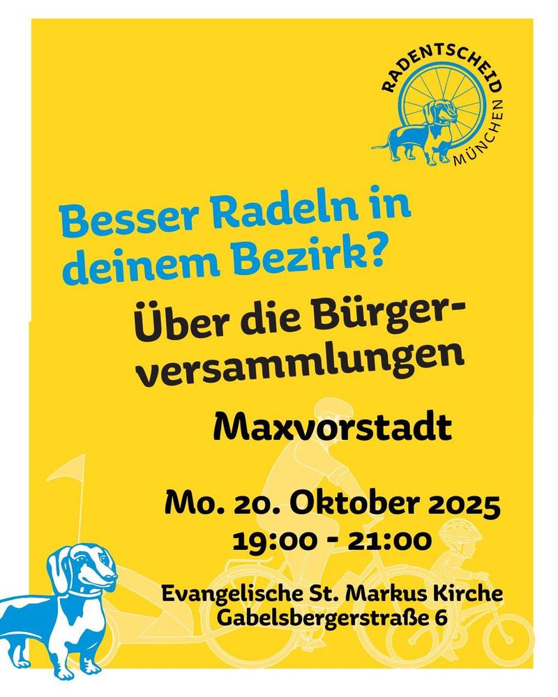 Hingehen und abstimmen! Bürgerversammlung 2025 BA 03 Maxvorstadt - Montag 20. Oktober 2025 - 19:00 - 21:00