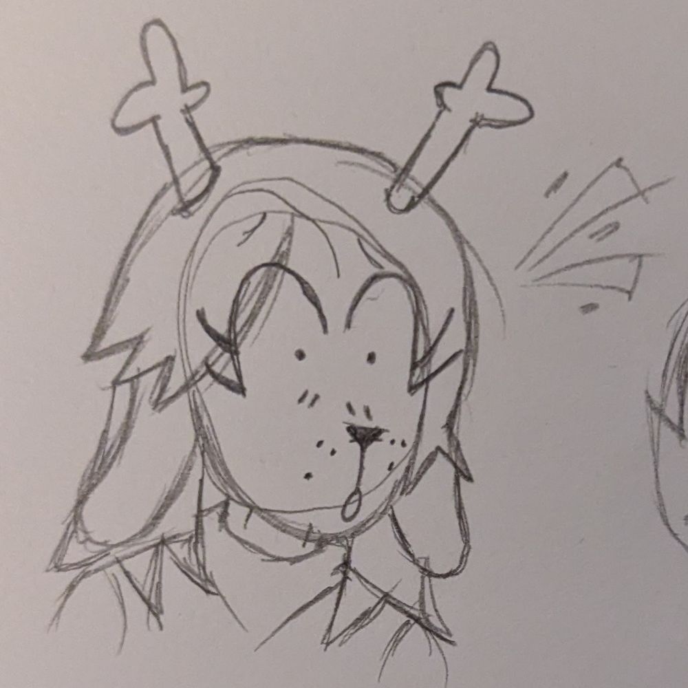 A sketch of Noelle Holiday, looking surprised!