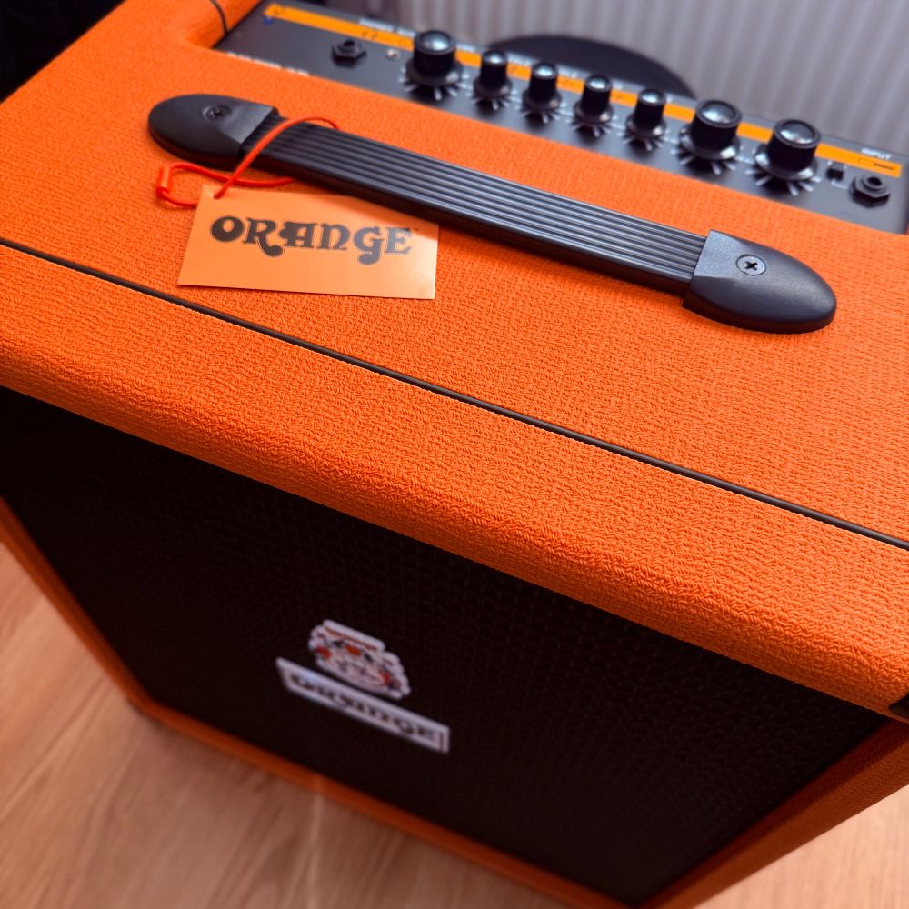 Orange Crush 50 bass guitar amplifier. Looking very orange. Sounding fantastic. 