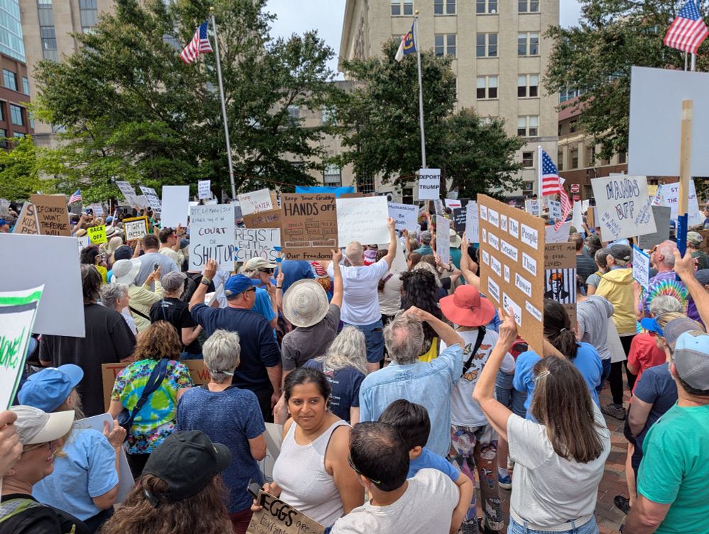 Thousands protest at The Bull in downtown Durham NC