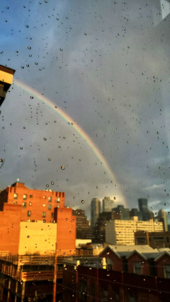 Rainbow after storm