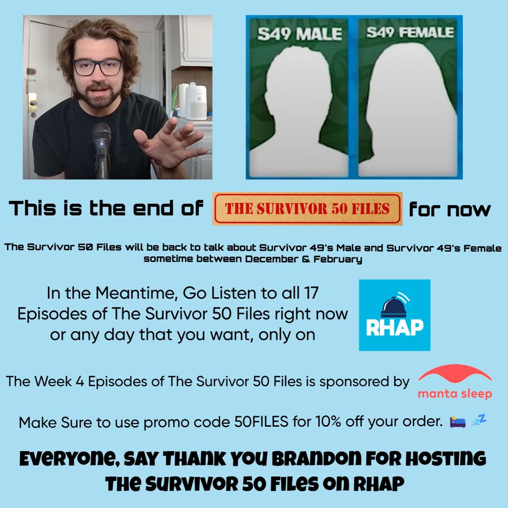 This is the end of The Survivor 50 Files for now
