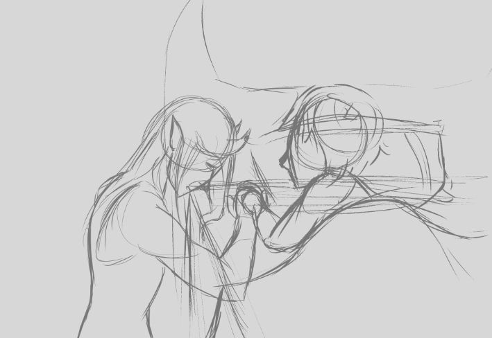 esboço de f!Scott e f!Áries.