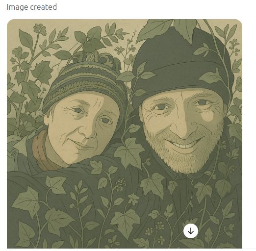 Image with people and clothing that are recognisably the same as previous photo.