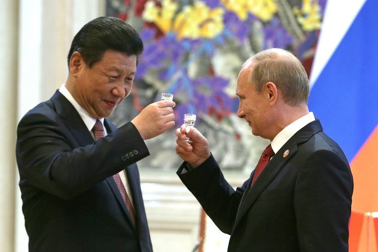 China's President Xi Jinping and Russia's President Vladimir Putin. Photo: Itar-Tass/Zuma Press.