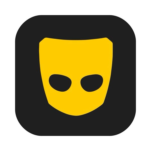 A yellow mask on a dark grey background. Tapping on it usually produces a gallery of dodgy faceless married men from the local vicinity. 