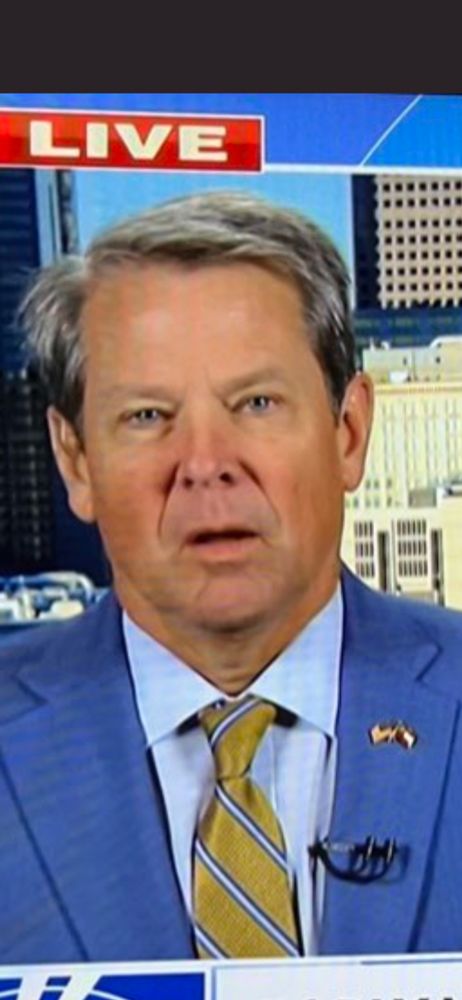 Governor of georgia brian kemp looking crazy 