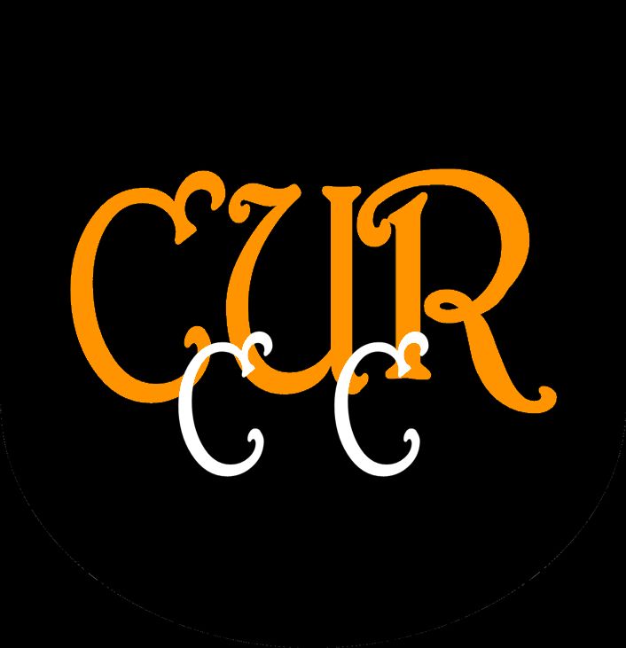 CURCC monogram on a shield with a black ground. The CUR is in orange, the CC in white.