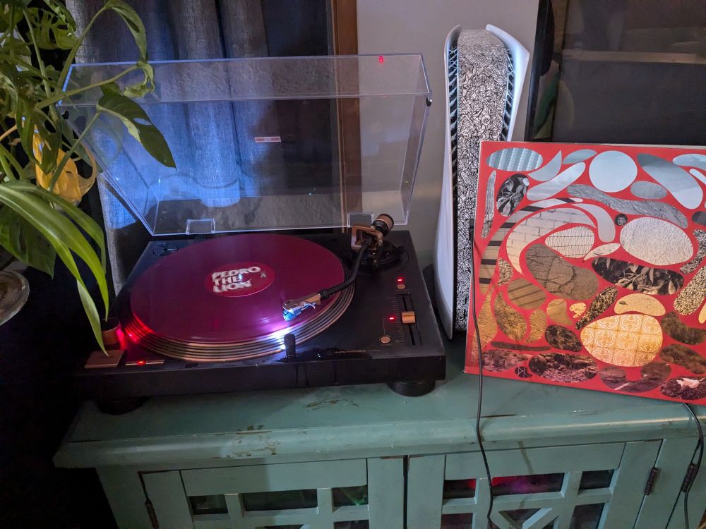 Phoenix by Pedro the Lion album playing on vinyl