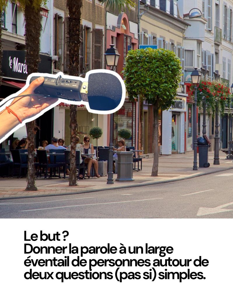Le but ?
Donner la parole à un large éventail de personnes autour de deux questions (pas si) simples.