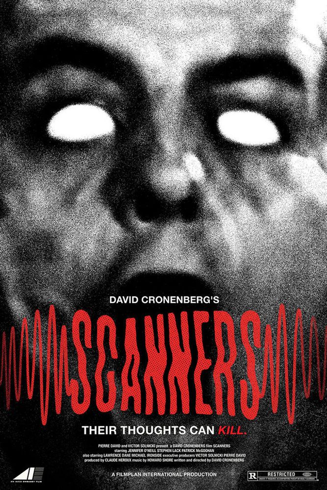 Poster for the movie Scanners (1981) 