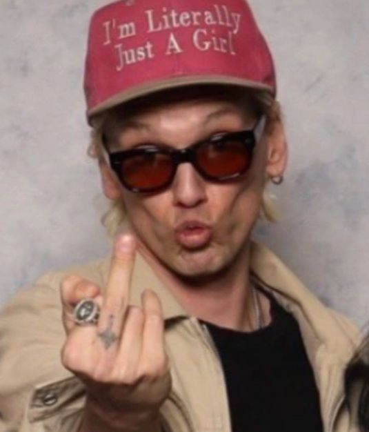 Jamie campbell bower giving the finger