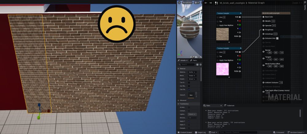 IMAGE 1: Scaling this wall also scales down the brick texture making it look odd