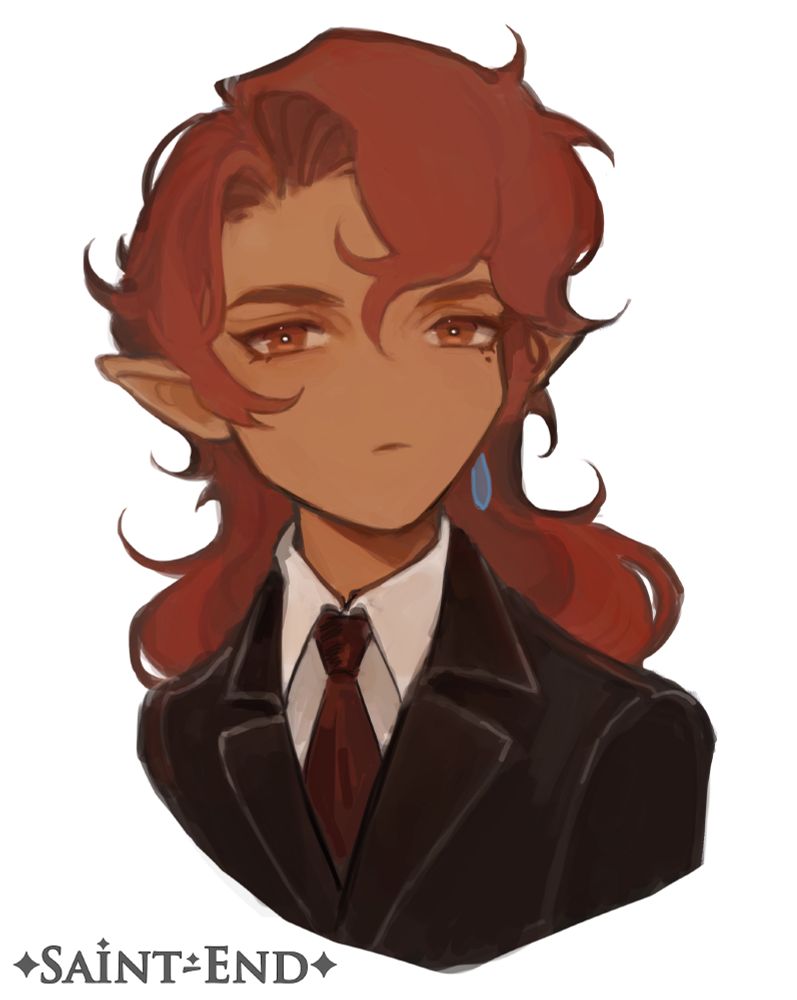 bust chibi of my oc Thios