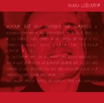 Capa do álbum "When the Pawn..." da Fiona Apple, mas a foto do fundo é o rosto do Gugu, e o título é um copypasta do infame texto da Rose Miriam.