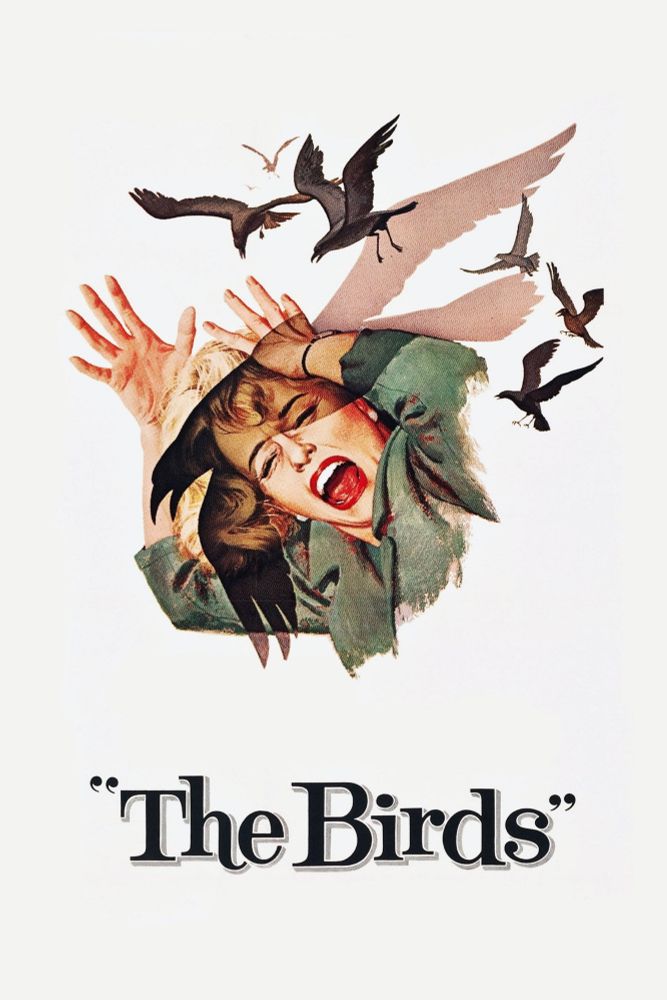 The Birds (1963)
Directed by Alfred Hitchcock 
with Tippi Hedren, Rod Taylor, Jessica Tandy, Suzanne Pleshette & Veronica Cartwright 
