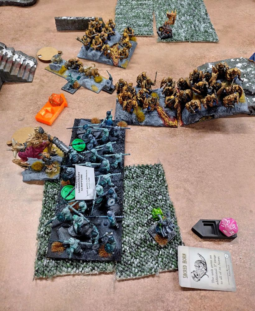 I made a mistake and my Halfling horde took a flank charge