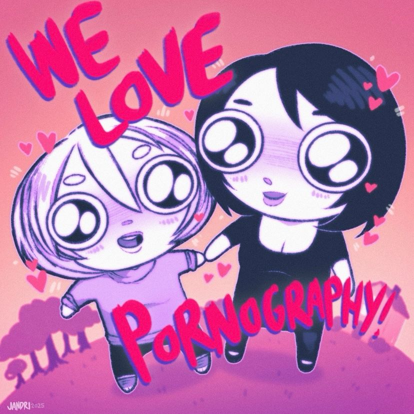Tiny and squeezable chibi Olive and Brooke, holding hands outside and being in love. WE LOVE PORNOGRAPHY!