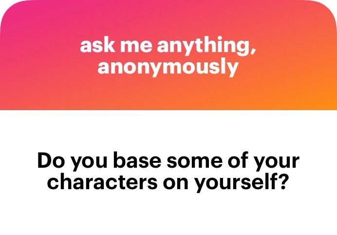 Do you base some of your characters on yourself?