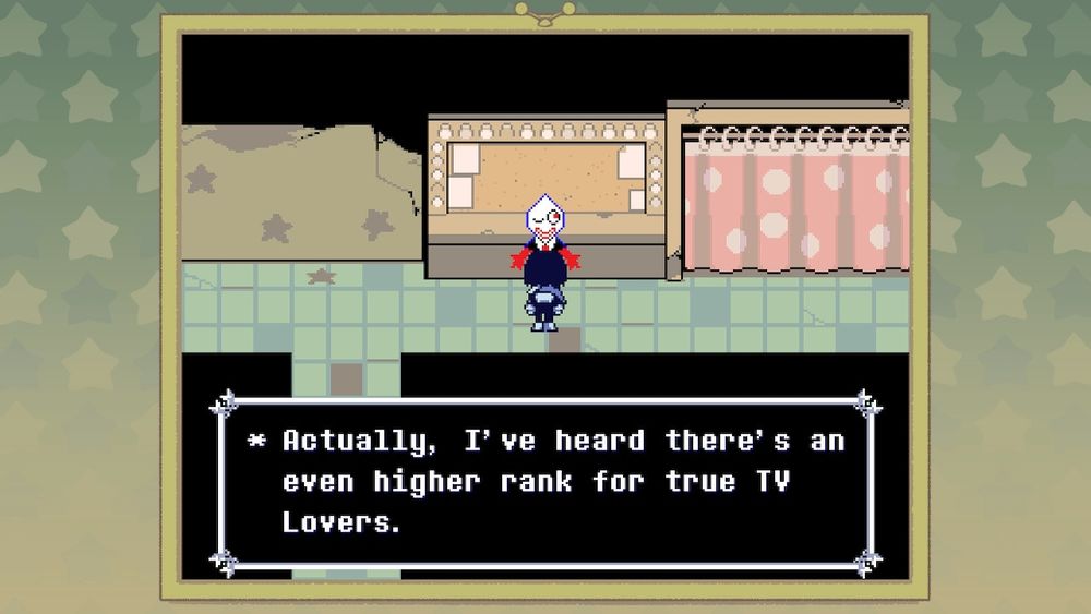 Kris talking to a Pippins in the S-rank changing room.

"Actually, I've heard there's an even higher rank for true TV Lovers."