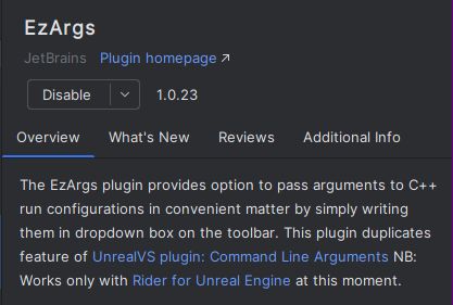 The picture shows the description of the EzArgs plugin.