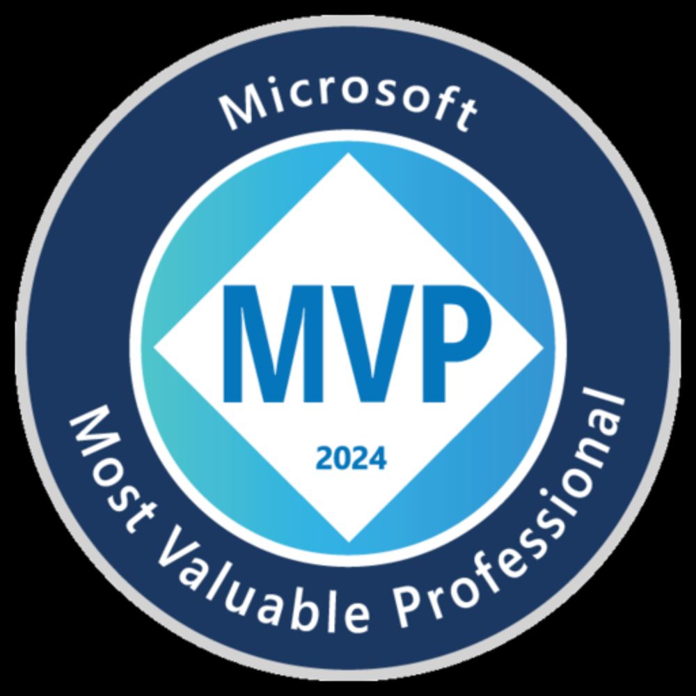 2024 Microsoft Most Valuable Professional (MVP) was issued by Microsoft MVP and Student Ambassadors Communities to Kevin Chant.