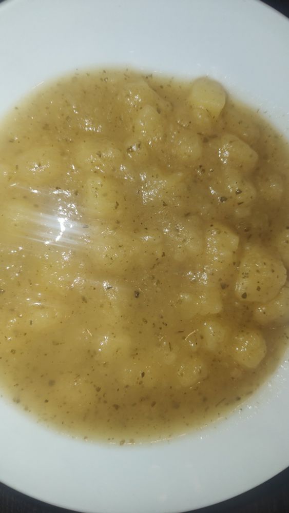 Kartoffelsuppe nach dem oben genannten Rezept.
