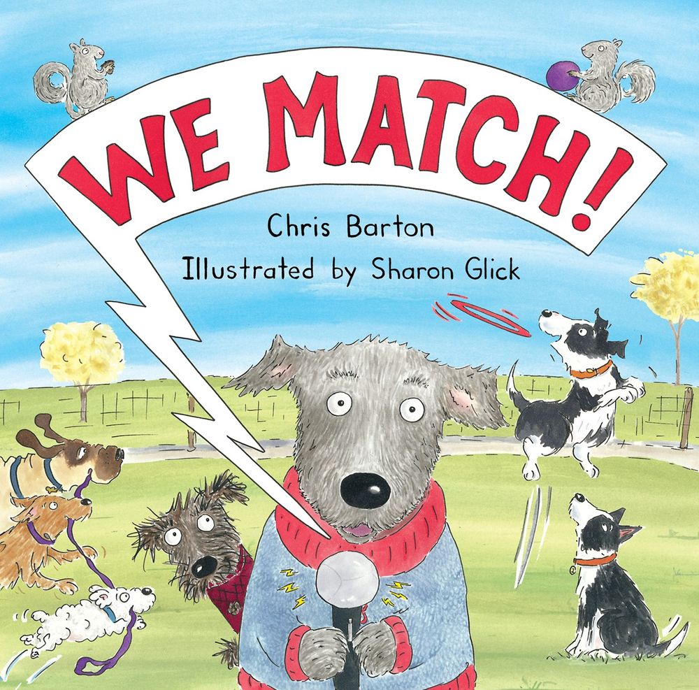 cover of WE MATCH! written by Chris Barton and illustrated by Sharon Glick