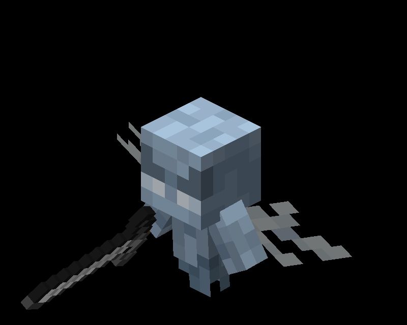Minecraft vex. Blank background.