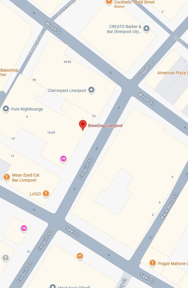 Brewdog
https://maps.app.goo.gl/bfTxSgSvcqqeDNqA7

Brewdog -> Chinatown
https://maps.app.goo.gl/yyNEuhW8fYVqHXwq5