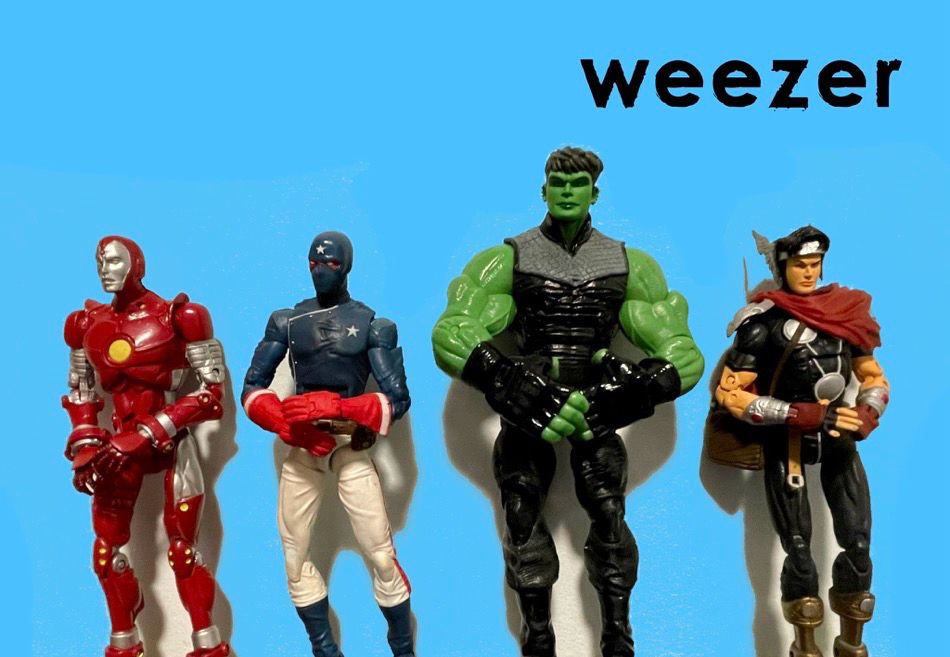 The blue Weezer album but with the Young Avengers Marvel Legends box set.