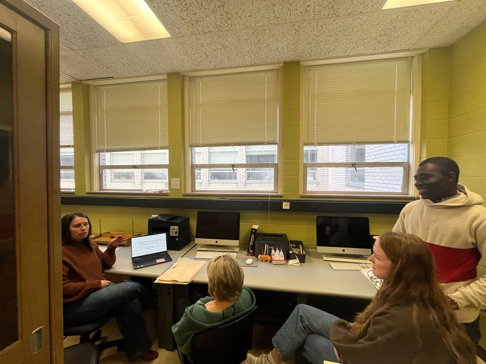 People in a herbarium 