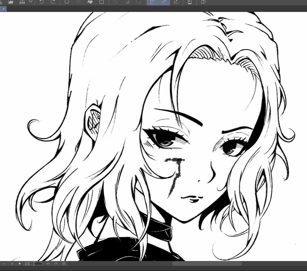 a young anime girl with white short hair, looking at viewer