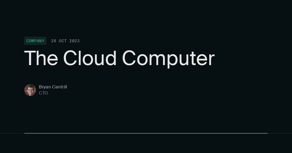 The Cloud Computer / Oxide