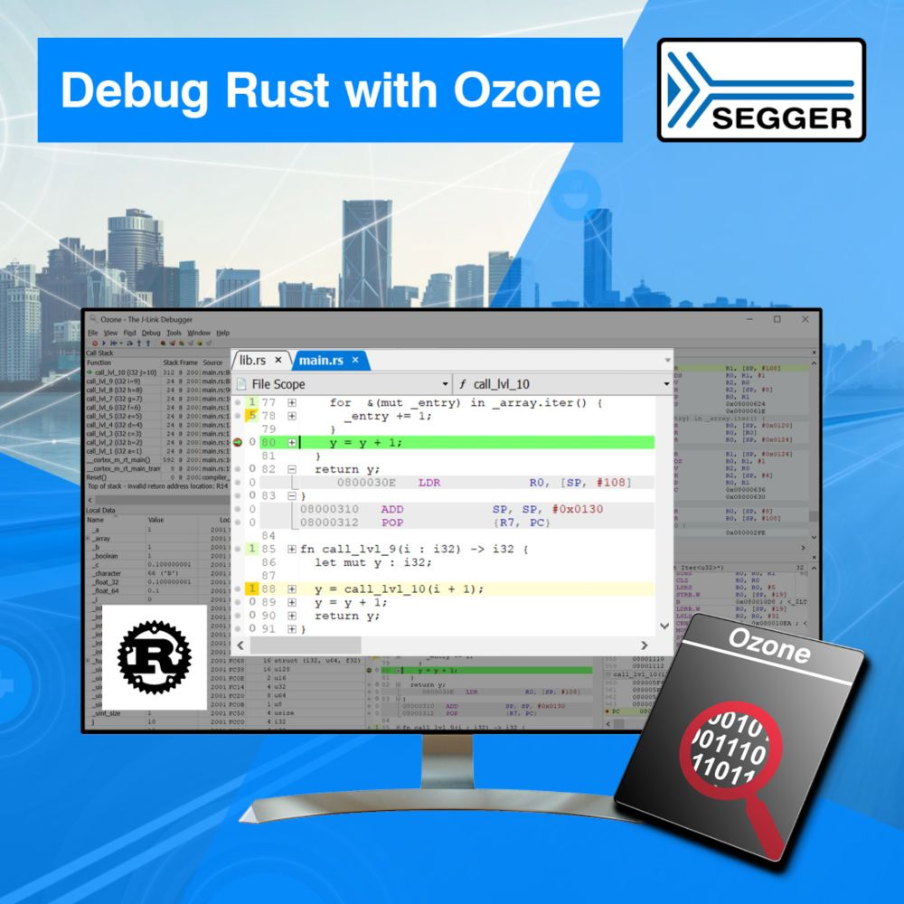 SEGGER’s Ozone debugger now supports Rust