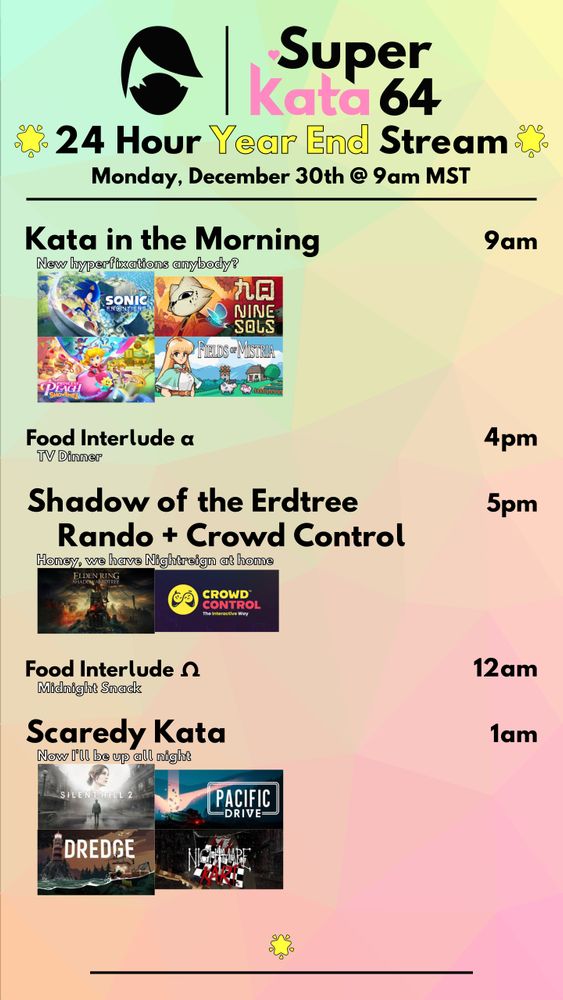 Schedule: Dec 30th @ 9am MST