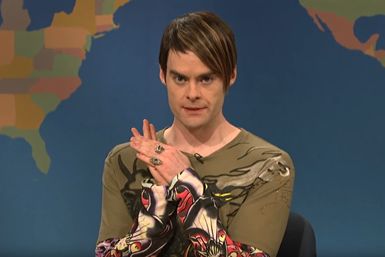 Bill Hader on SNL Weekend update as Stefon talking the hottest clubs. 